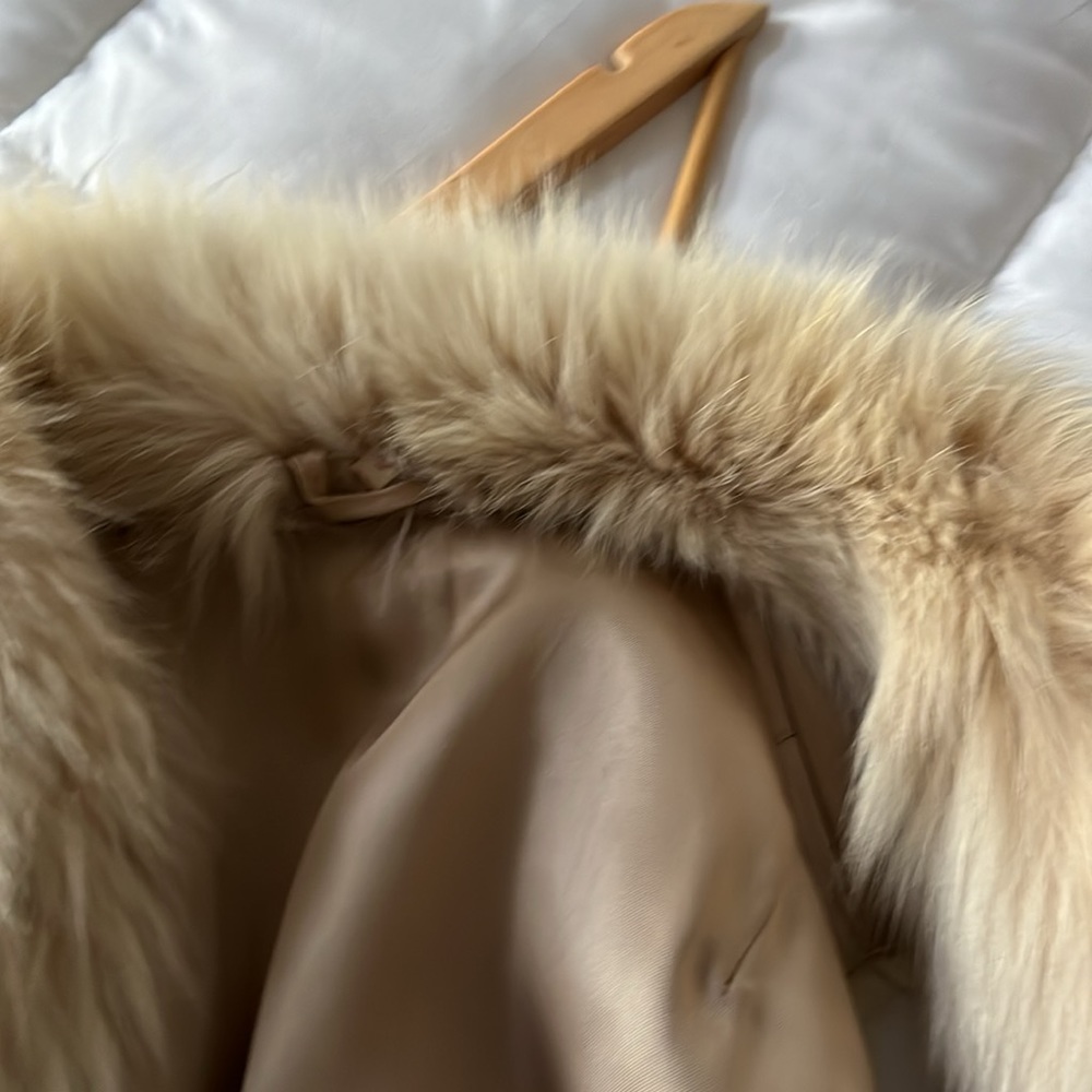 🚫SOLD🚫 [vintage] luxury rabbit fox fur vest cream - Picture 9 of 9